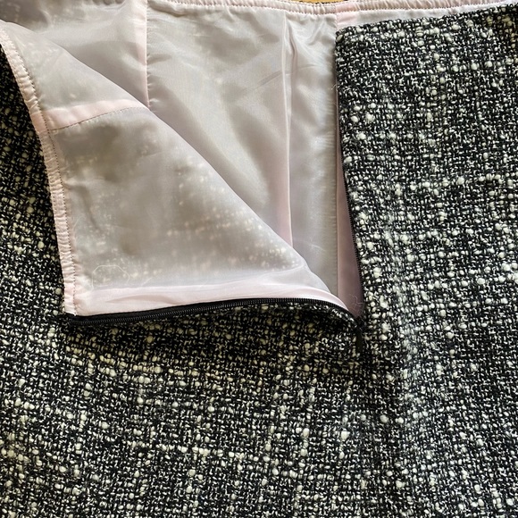 RW&CO. Black & White Bouclé Tweed Skirt - Picture 8 of 9